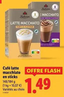 Lidl Café latte macchiato en sticks offre