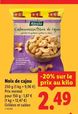 Lidl ALESTO Noix de cajou offre