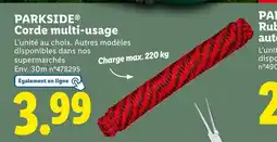 Lidl PARKSIDE Corde multi-usage offre