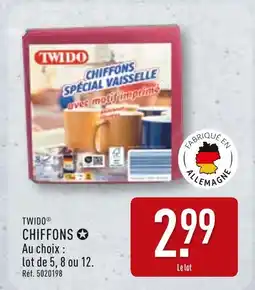 ALDI TWIDO Chiffons spécial vaisselle offre