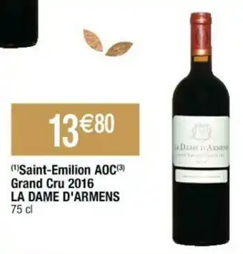 Cora x Carrefour Saint-Emilion AOC Grand Cru 2016 offre