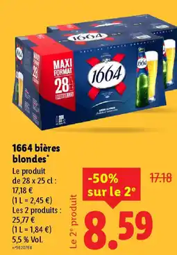 Lidl 1664 bières blondes offre