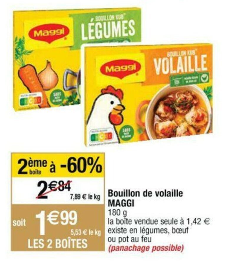 Promo Bouillon de volaille Maggi chez Cora