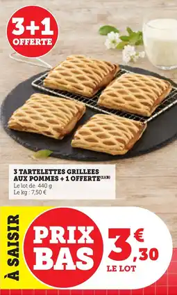 Bi1 3 tartelettes grillees aux pommes offre