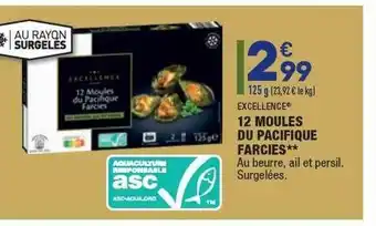 ALDI 12 Moules Du Pacifique Farcies Excellence offre