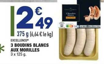 ALDI 3 Boudins Blancs Aux Morilles offre