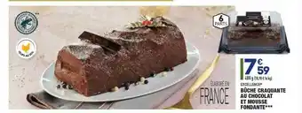 ALDI Bûche Craquante Au Chocolat Et Mousse Fondante Excellence offre