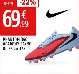 Intersport Phantom 360 academy fg mg du 36 au 47.5 offre