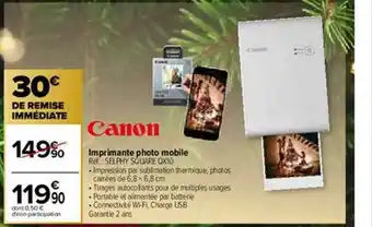 Carrefour Imprimante Photo Mobile Canon offre