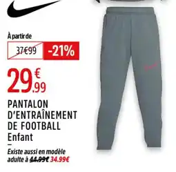Intersport Pantalon d'entraînement de football offre
