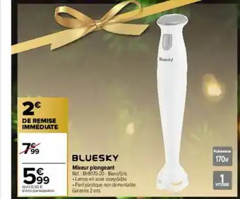 Carrefour Mixeur Plongeant Bluesky offre