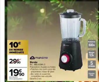 Carrefour Blender Mandine offre