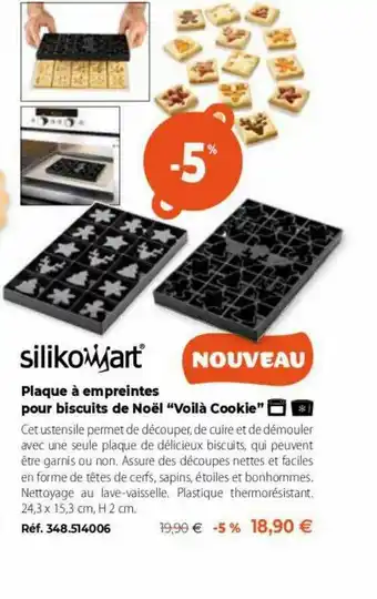 Mathon Plaque à Empreintes Pour Biscuits De Noël offre