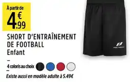Intersport Short d'entraînement de football enfant offre
