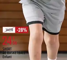 Intersport Short de basketball enfant offre