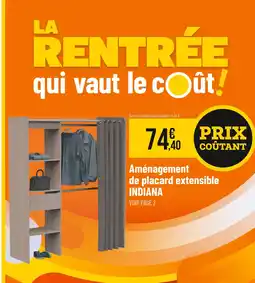 Bricorama Aménagement de placard extensible INDIANA offre
