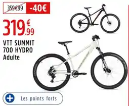 Intersport Vtt summit 700 hydro adulte offre