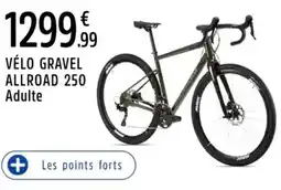 Intersport Vélo gravel allroad 250 adulte offre