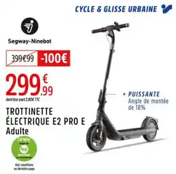 Intersport Trottinette électrique e2 pro e adulte offre