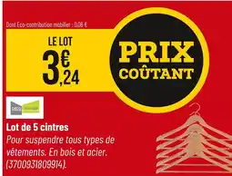 Bricorama DECO SYSTEM Lot de 5 cintres offre