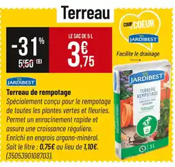 Bricorama Jardibest Terreau de rempotage offre