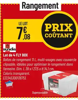 Bricorama sundis Lot de 4 FLY BOX offre