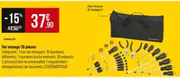 Bricorama Stanley Set vissage 39 pièces offre