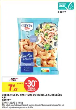 Intermarché Crevettes du pacifique l'originale surgelées offre