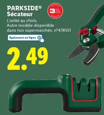 Lidl PARKSIDE Sécateur offre