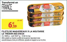 Intermarché Filets de maquereaux à la moutarde le trésor des dieux offre