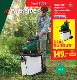 Lidl PARKSIDE Broyeur de végétaux à rotor offre