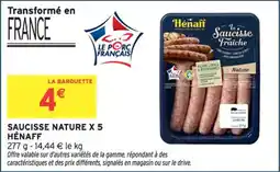 Intermarché Saucisse nature x 5 hénaff offre