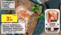 Intermarché Galette nordique au saumon fumé, crème et ses herbes aromatiques crêperie de guerlédan offre