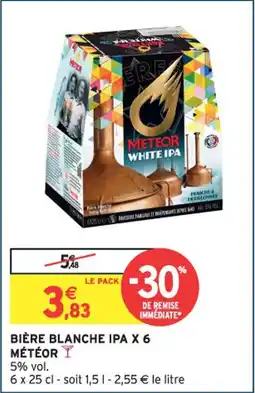 Intermarché Bière blanche ipa x 6 météor offre