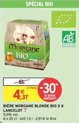 Intermarché Bière morgane blonde bio x6 lancelot offre