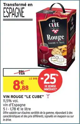 Intermarché Vin rouge "le cube" offre