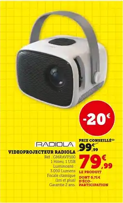 Super U Videoprojecteur radiola offre