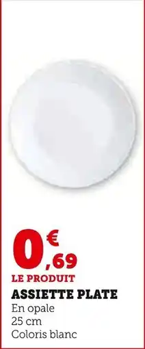 Super U Assiette plate offre