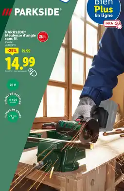 Lidl PARKSIDE Meuleuse d'angle sans fil offre