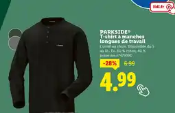 Lidl PARKSIDE T-shirt à manches longues de travail offre