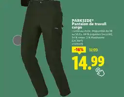 Lidl PARKSIDE Pantalon de travail cargo offre