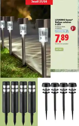 Lidl LIVARNO HOME Balises solaires à LED offre