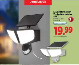 Lidl LIVARNO HOME Projecteur solaire à LED offre