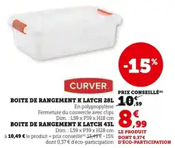 Super U Boite de rangement k latch offre