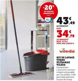 Super U Kit de lavage turbo ultramax vileda offre