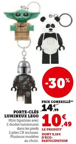 Super U Porte-clés lumineux lego offre