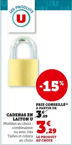 Super U Cadenas en laiton u offre