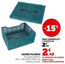 Super U Caisse pliable offre