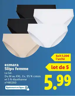 Lidl ESMARA Slips femme offre