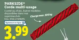 Lidl PARKSIDE Corde multi-usage offre